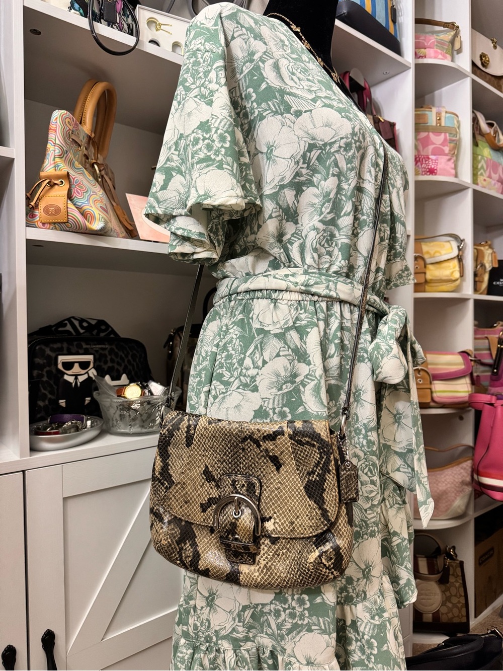 Coach SoHo python mini crossbody